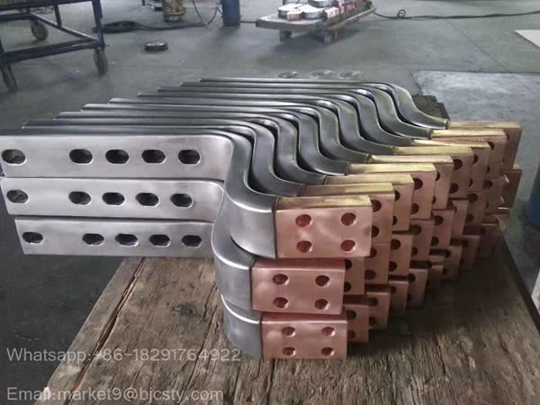Titanium cladding copper bar